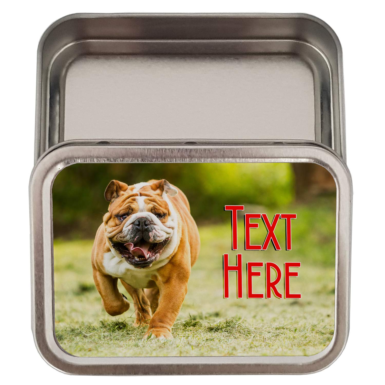 KRAFTYGIFTS Personalised British Bulldog 2oz Tobacco Tin | Baccy Storage |  Pill Box