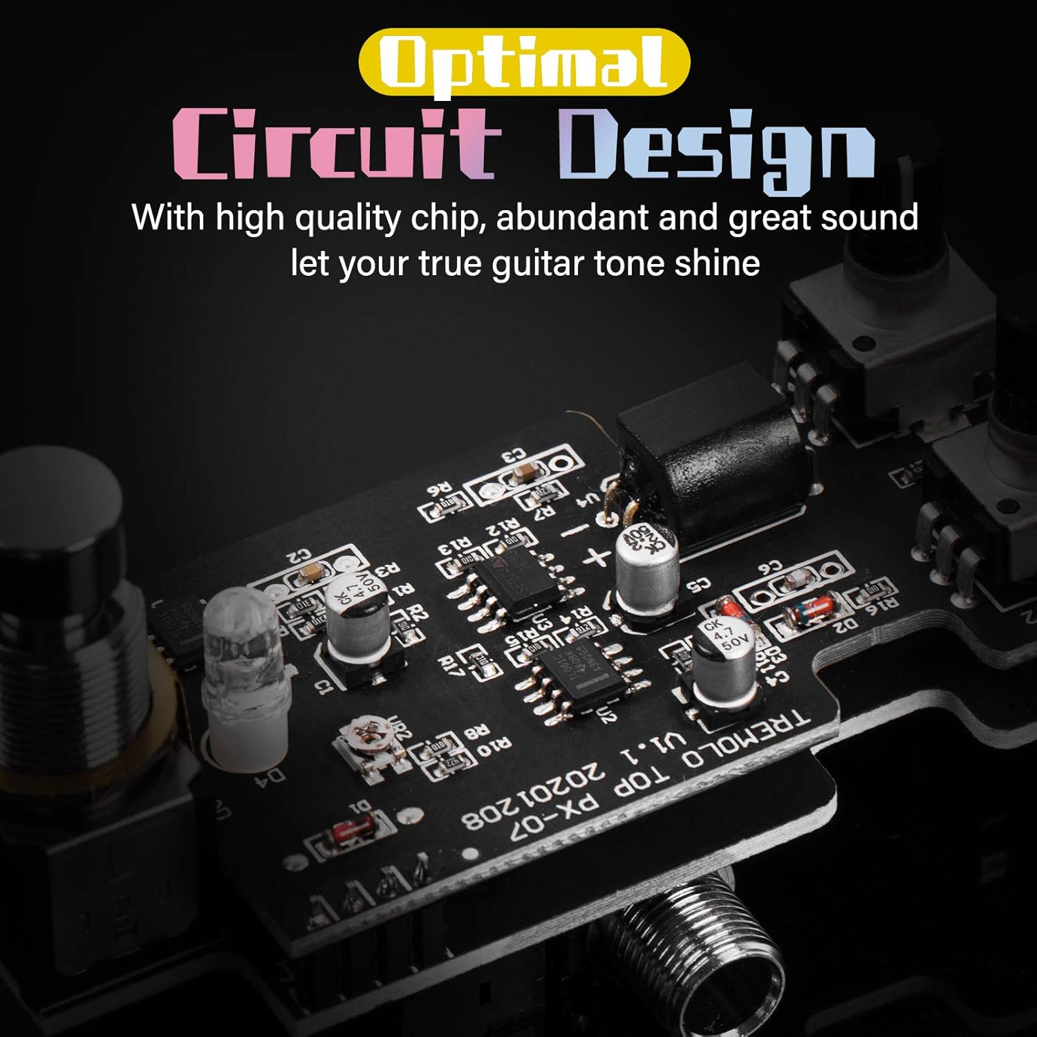 Tremolo Pedal, Horse Electric Guitar Effects Pedals Mini Single Type DC 9V True Bypass (Yellow)