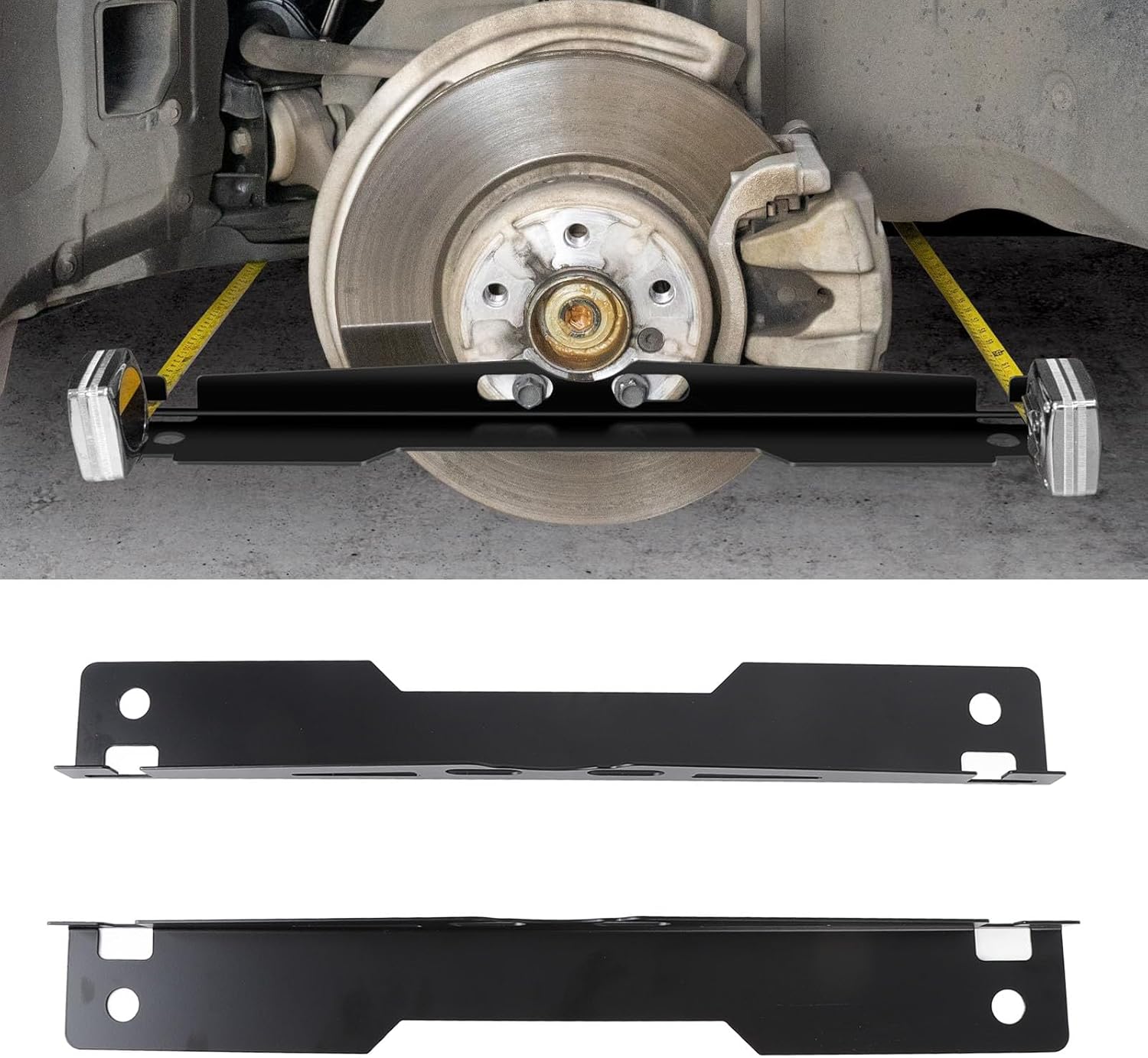 Eujgoov Heavy Duty Toe Alignment Tool Plates, 2PCS Stainless Steel Wheel Alignment Tool with Hanging Holes for Precise Front End of Truck SUV