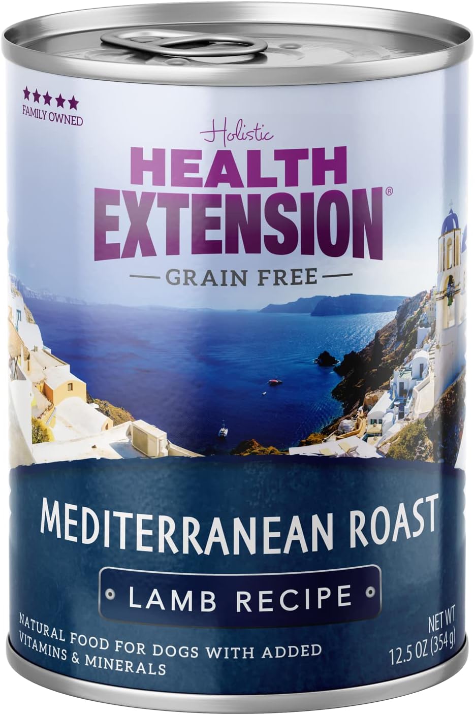 Health Extension Mediterranean Lamb Recipe Grain-Free Wet Dog Food, 12.5 oz  Protein-Rich, Hydration Support, Superfoods (Case of 12 Cans)