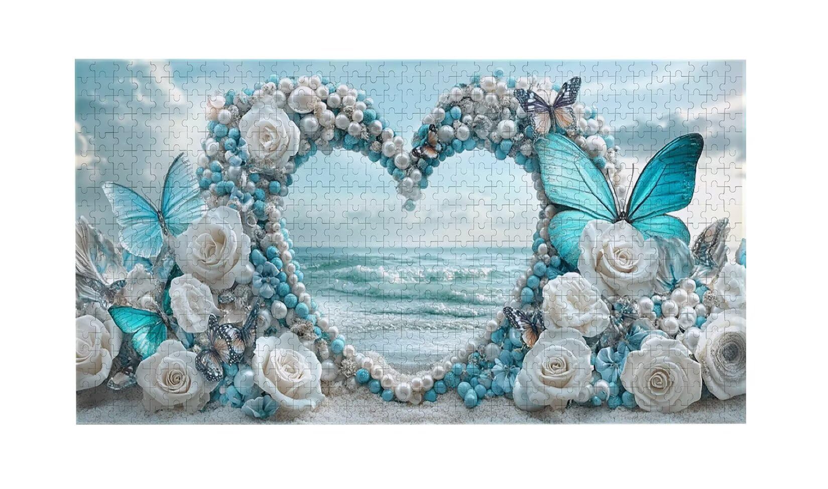 Motyl w kształcie serca - Puzzle 900 sztuk dla dorosłych - Puzzle DIY, kreatywna rozrywka, sztuka nowoczesna, klasyczne puzzle dla dorosłych i młodzieży w wieku 12 lat, pomysł na prezent dla mężczyzn