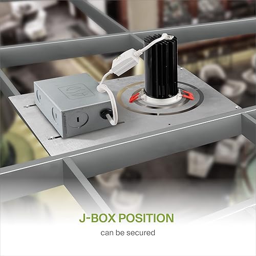 Miniatura 6 de ASD Placa de montaje de nueva construcción con orificio redondo asimétrico, soporte de acero plano de 3-4-6 pulgadas, carcasa de iluminación