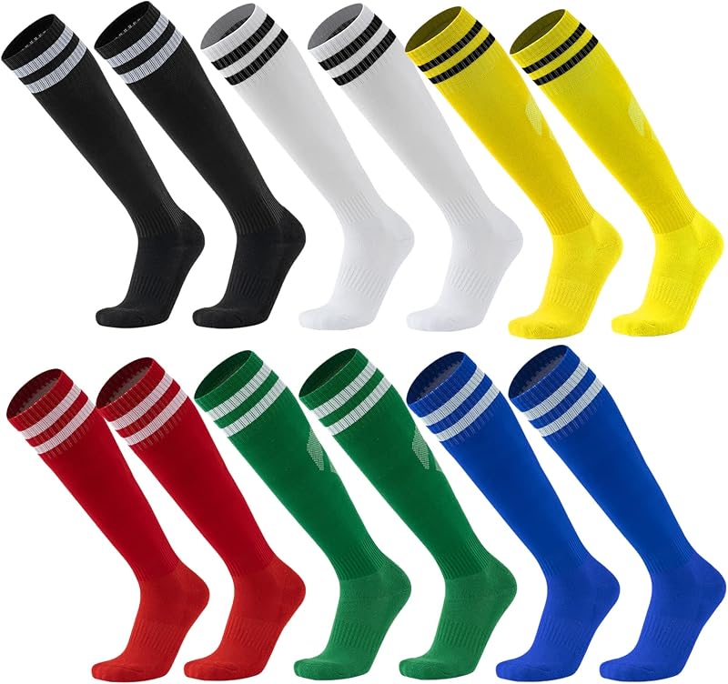 6 Pairs Soccer Socks Men Women Youth Team Sports