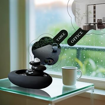 Water Fountain Indoor, Tabletop Water Fountain Decor for Desk/Indoor/Home