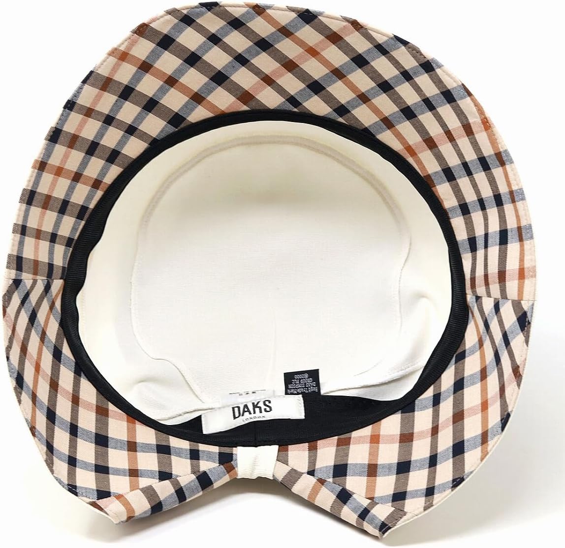 [ダックス] ハット クロッシェ リボン チェック柄 春夏 日本製 dl024