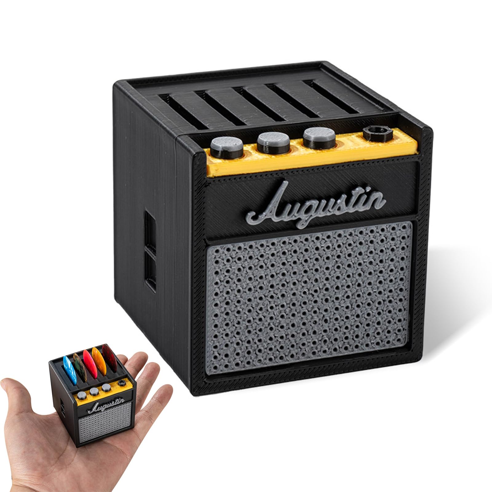 Étui à Médiators De Guitare En Forme D'ampli - Boîte Imprimée 3D, 1,61 Pouces, Rangement Pratique Et Déco