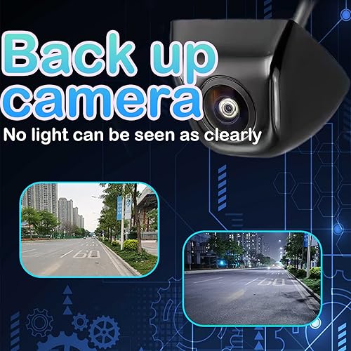 Miniatura 3 de jeseny Paquete de 1 cámara de respaldo HD para automóvil, IP69, impermeable, visión nocturna, retrovisor, retrovisor, retrovisor, 170, ajustable,