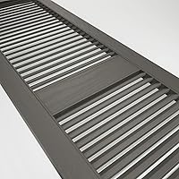 Vista 106 de Builders Edge 12 pulgadas de ancho x 48 pulgadas de alto, montante central superior de catedral estándar, persianas con listones abiertos, incluye