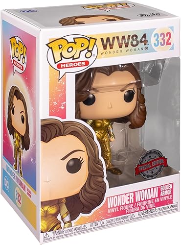 Miniatura 3 de Funko Pop! Heroes: DC 's Wonder Woman 1984 - Figura de vinilo de la Mujer Maravilla con armadura dorada (metálico), exclusiva de Amazon