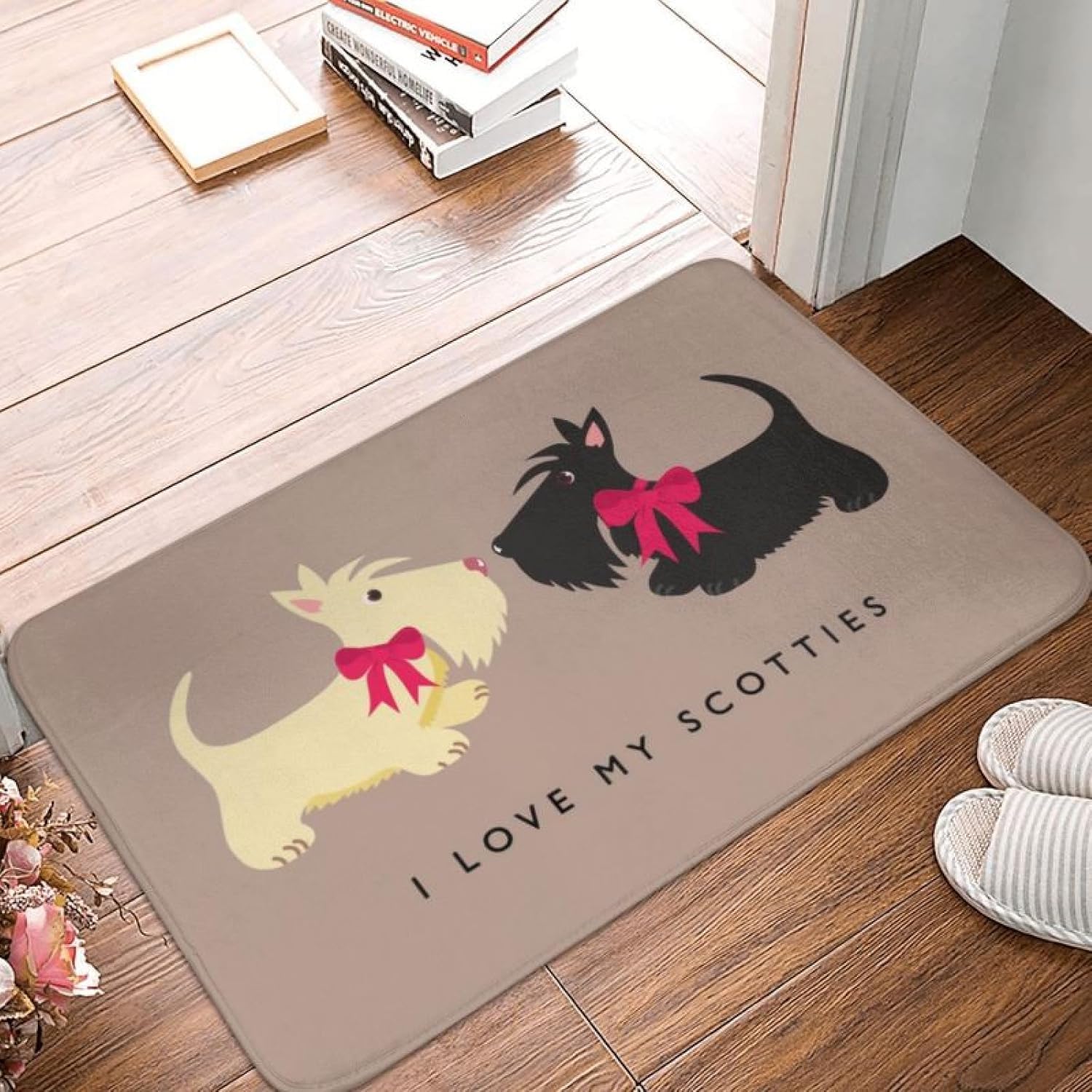 Paillasson absorbant Scottish Terrier pour une cuisine propre au design chaleureux