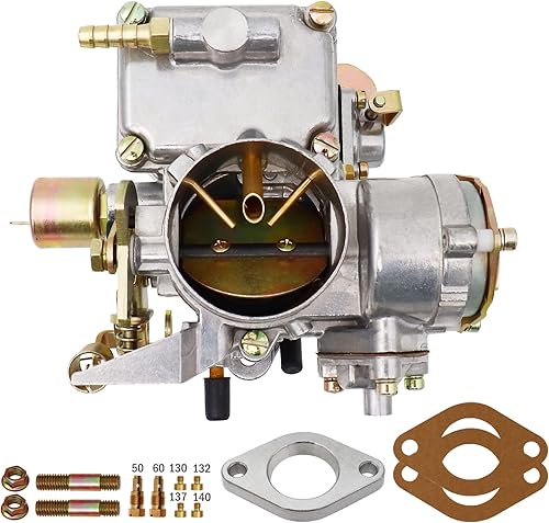 Carburador 37 Pict-3 para VW Beetles, Super Beetles, 1971-1979, doble puerto, 1600 cc, refrigerado por aire, tipo 12 V, estrangulador eléctrico