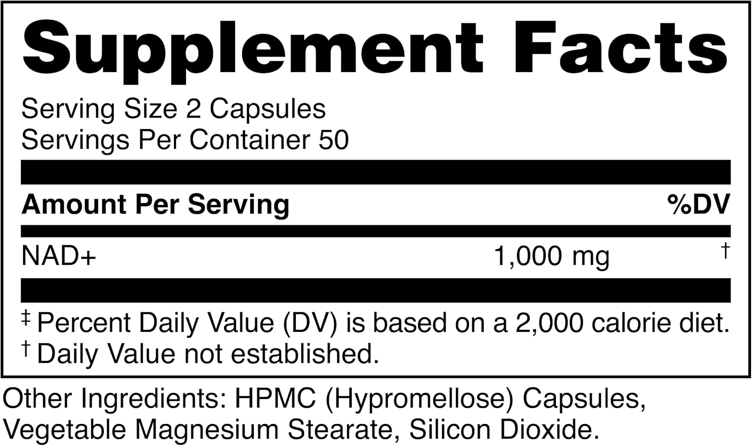 Bucked Up NAD+ 1000mg | Nicotinamide Adenine Dinucleotide | Non-GMO, Gluten-Free, Third-Party Lab Tested | Cellular Coenzyme Supplement (100 Capsules, 50 Servings)