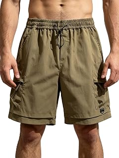 Moily Mens Cargo Shorts Quick Dry Running Hiking Shorts