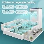 DORTALA Portable Air Conditioner 10000 BTU, 3 in 1 AC Cooling Unit with Cool, Fan, Dry & Sleep Mode, Window Kit Included, Standing Air Conditioner for Home, Apartment, Cools Rooms up to 350 Sq.Ft