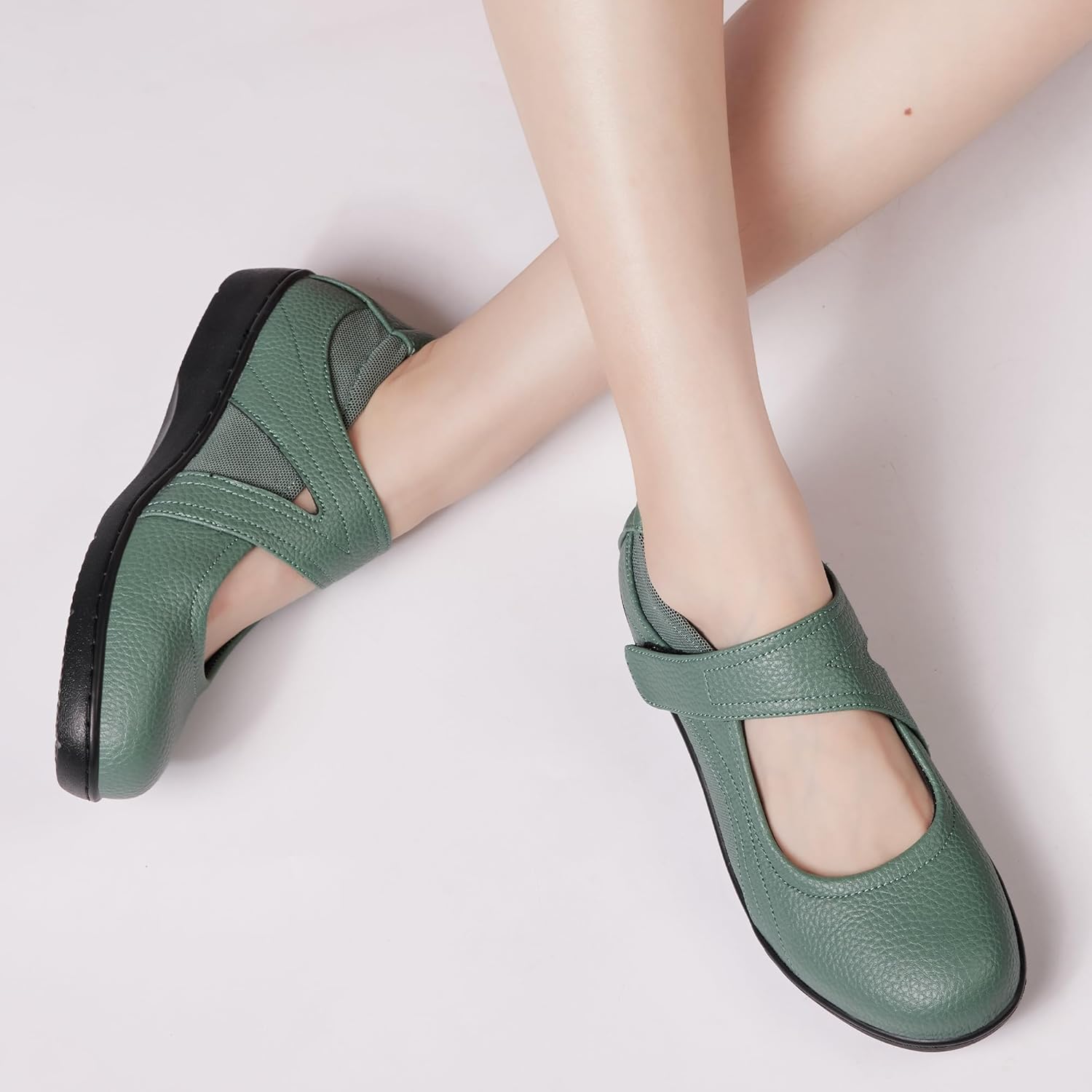 Women's Comfortable Mary Jane Flats - Women Oxford Shoes Leather Round Toe Flats - Fashionable Casual Dress Shoes - Image 6