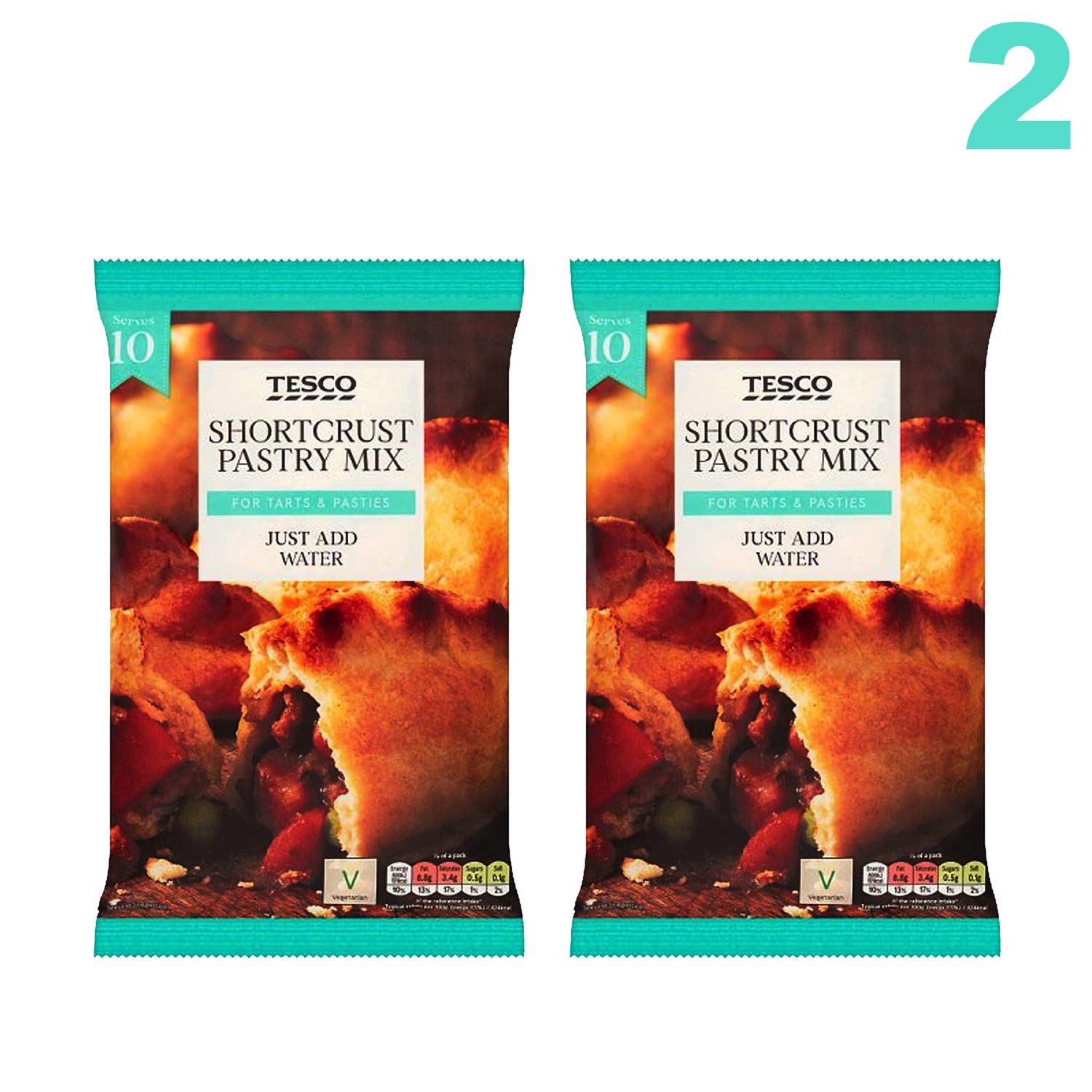 TESCO Short crust Pastry Mix 2x450g (900g) - Backmischung für Mürbeteig
