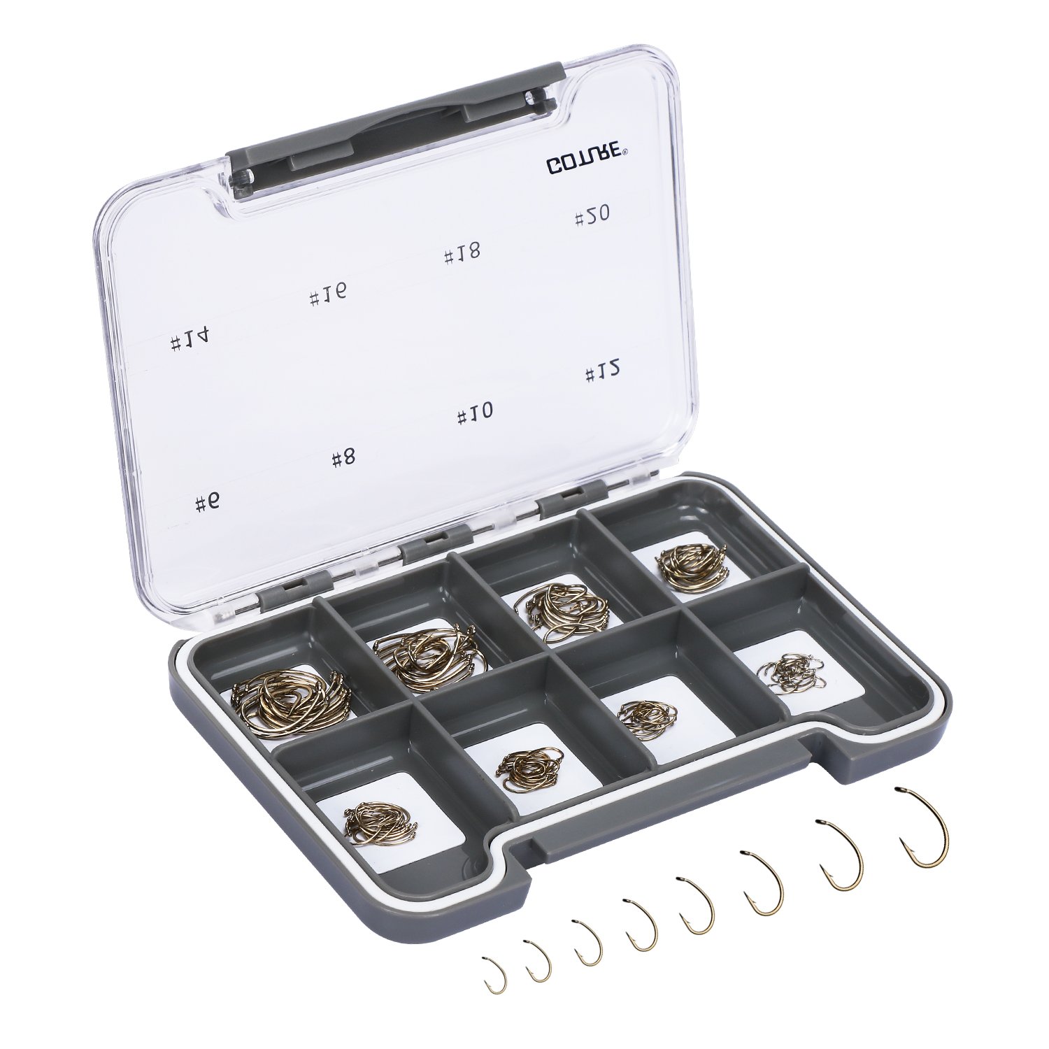 Goture Barb Fishing Hooks with Magnetic Components - High Carbon Steel Fly Tying Fishing Hooks Kit - Nymph/Dry Fly Hooks
