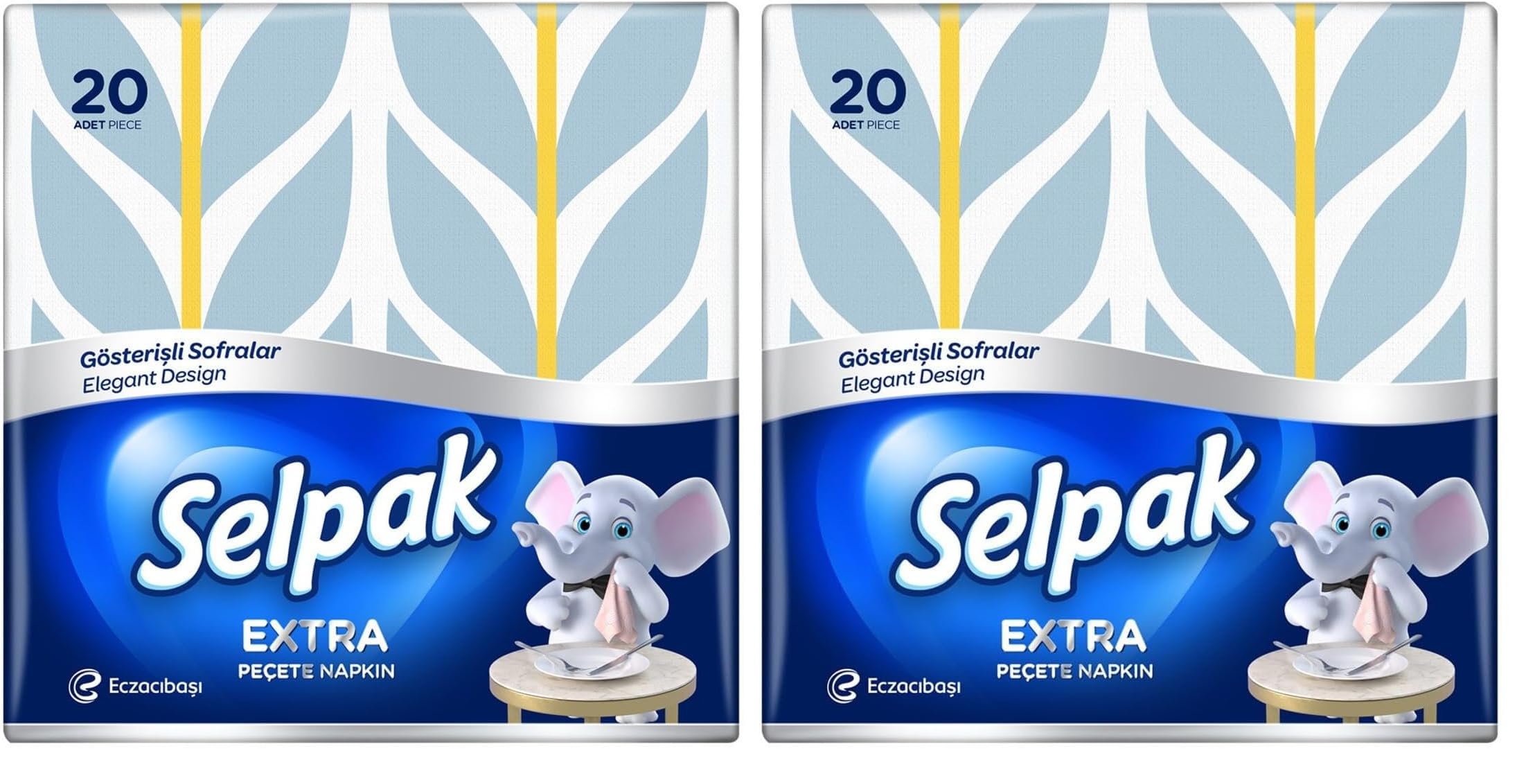 Selpak Extra Desenli Peçete 20'li 2li paket