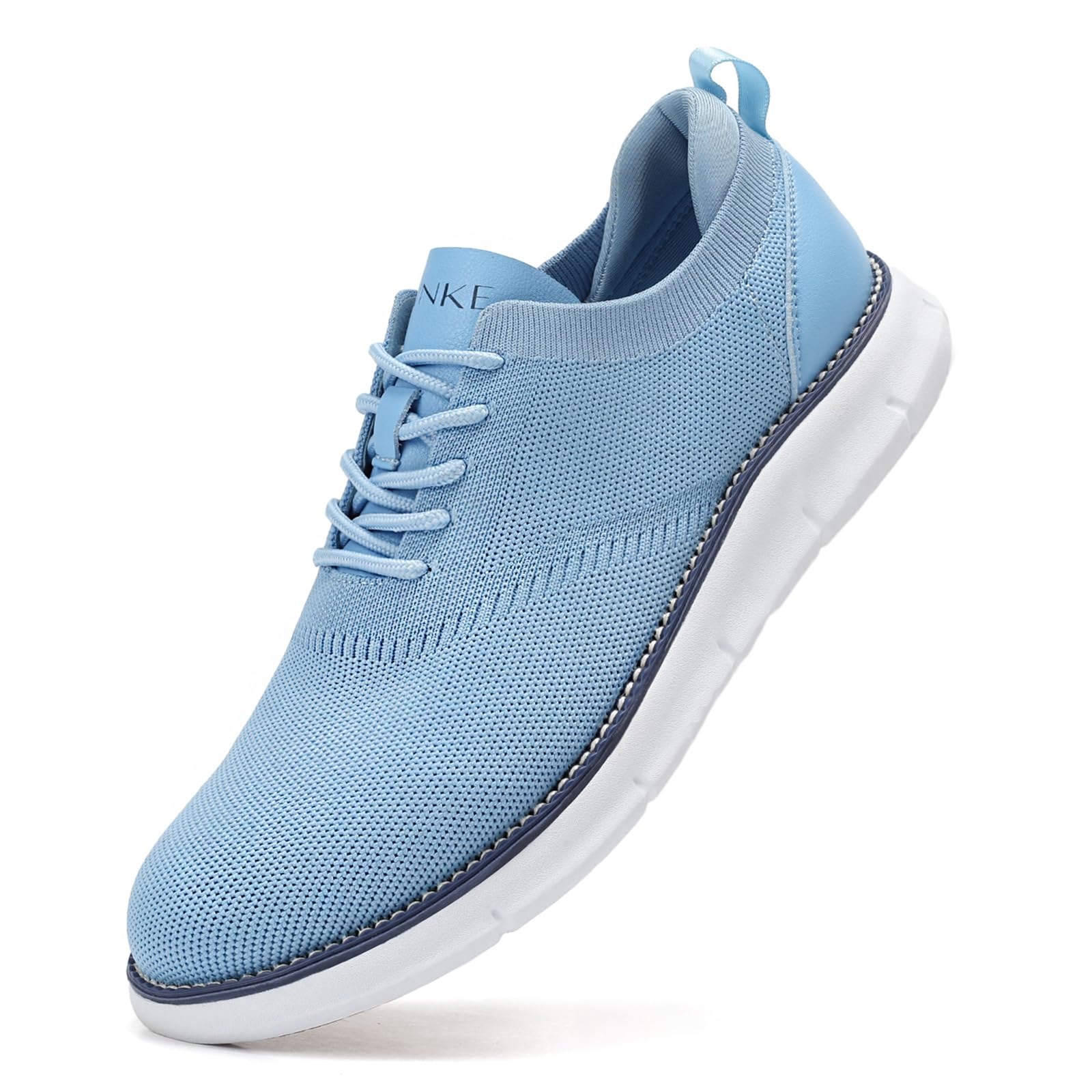 SVNKE Men's Mesh Dress Shoes Casual Business Lace Up Oxford Sneakers Lightweight Breathable Walking Shoes Comfortable Thick Sole Tennis Footwear