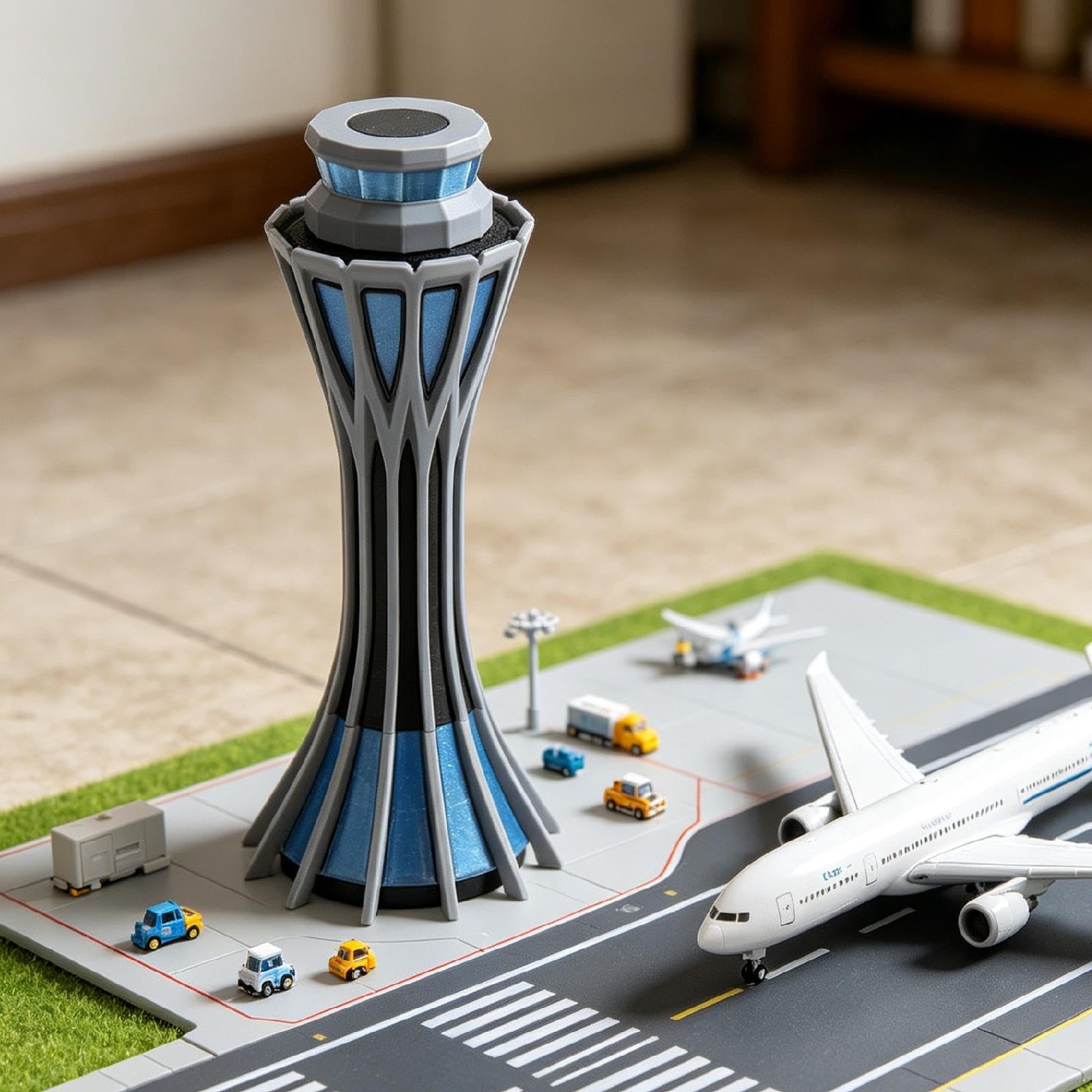 Modellino di Torre di Controllo Aeroportuale in 1/400, Decorazione per Aerei, Progetto Fai da Te, Micro, Decorazione per Ufficio.