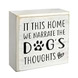 Pigort Dog Home Decor In This Home We Narrate The Dog's Thoughts, Unique Gift Idea for Women Men Teen Dog Lover Family Living Room Home Gift for Dog Lover 4