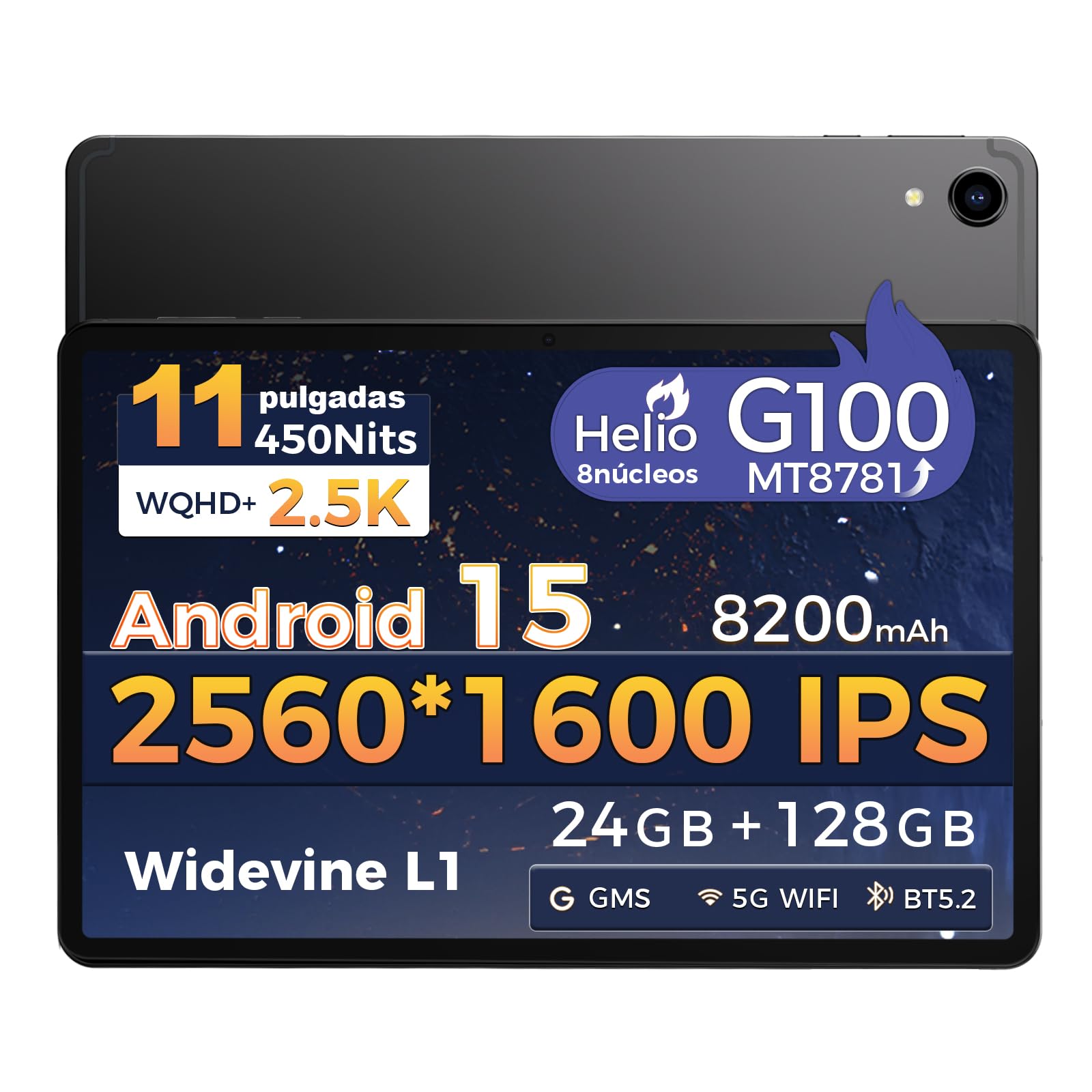 RebotAi A11 Tablet, front view.