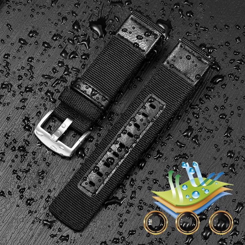 Bracelet montre nylon 22mm ultra résistant étanche compatible Navitimer et Superocean - 4