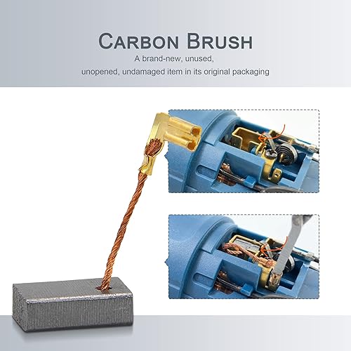 Miniatura 4 de Paquete de 4 cepillos de carbono 194074-2 para amoladora angular Makita CB318 CB330 CB340 CB314 CB315 9560CV 9563CV 9565CV