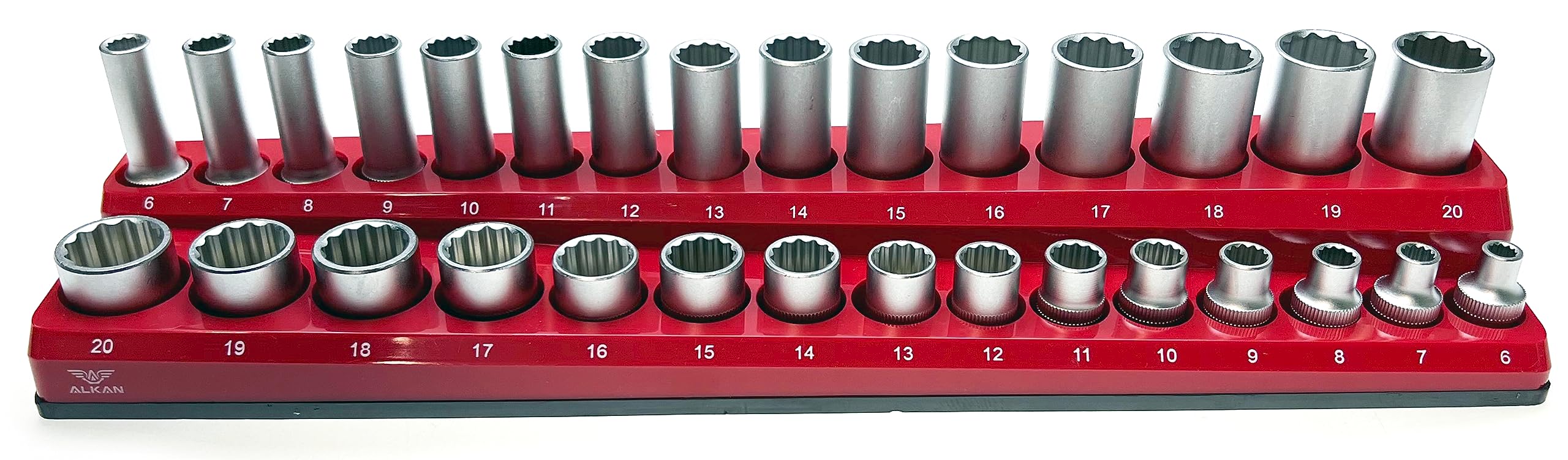 BGS 67158 Steckschlüssel-Halter – 3-teiliges Set Für 1/4", 3/8" & 1/2" Einsätze, Mit Aufhängeöse