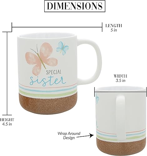 Miniatura 5 de Pavilion - Taza de café de 16 onzas, 16.0 fl oz, taza de té, a rayas, fondo esmaltado, acuarela, mejor amiga, amiga, mamá, abuela, hermana, hija,