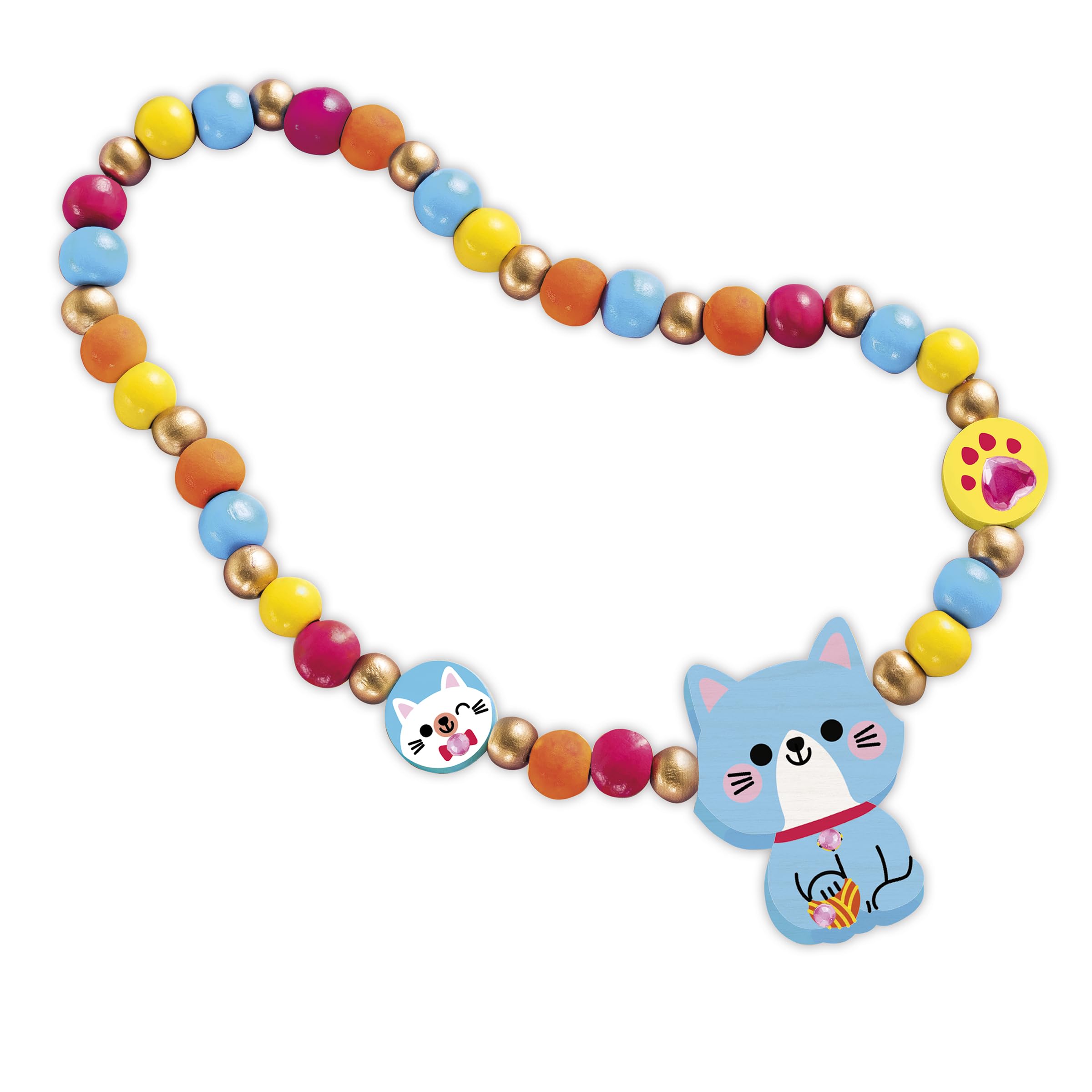 Janod, 4 Wooden Jewellery to Create Little Cats, First Jewellery Workshops, DIY Jewellery Creation - Image 4