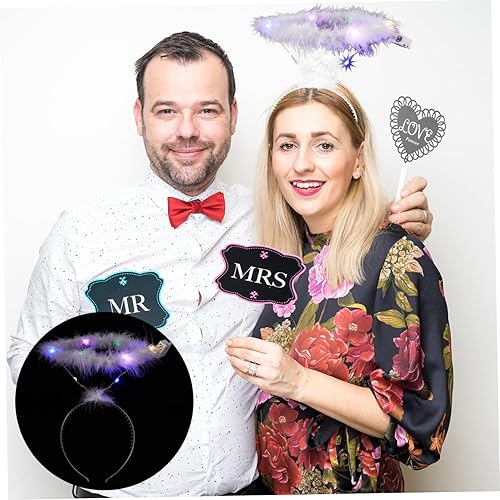 Miniatura 7 de 2Pcs angel headband white headband costume christmas headband fairy hair band adult Costume Headbands