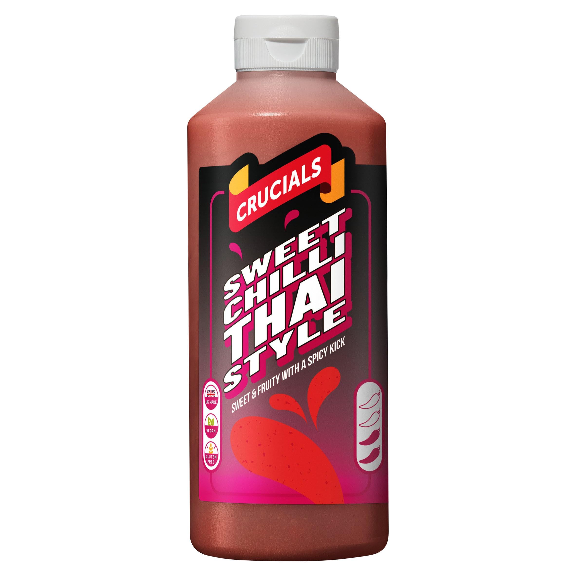Crucials Sweet Chilli Sauce Thai Style Spicy & Fruity 500ml - Pack of 2