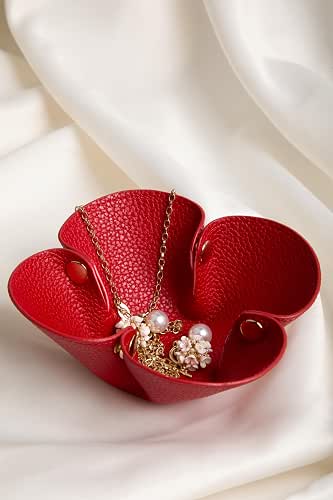 Leather Jewelry Valet Tray for Women and Men, Leather Jewelry