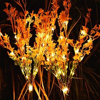Yard Solar Stake Lights Outdoor Decor, Upgraded Powered Solar Flower Lights, Gifts for mom, Garden Solar Pathway Lights for Porch, Backyard, Gifts Decor- 2Pack
