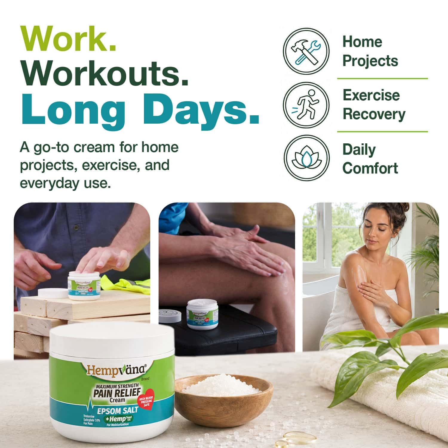 Hempvana Epsom Salt Maximum Strength Pain Relief Cream w/ Hemp Seed Oil — Amazon image 6