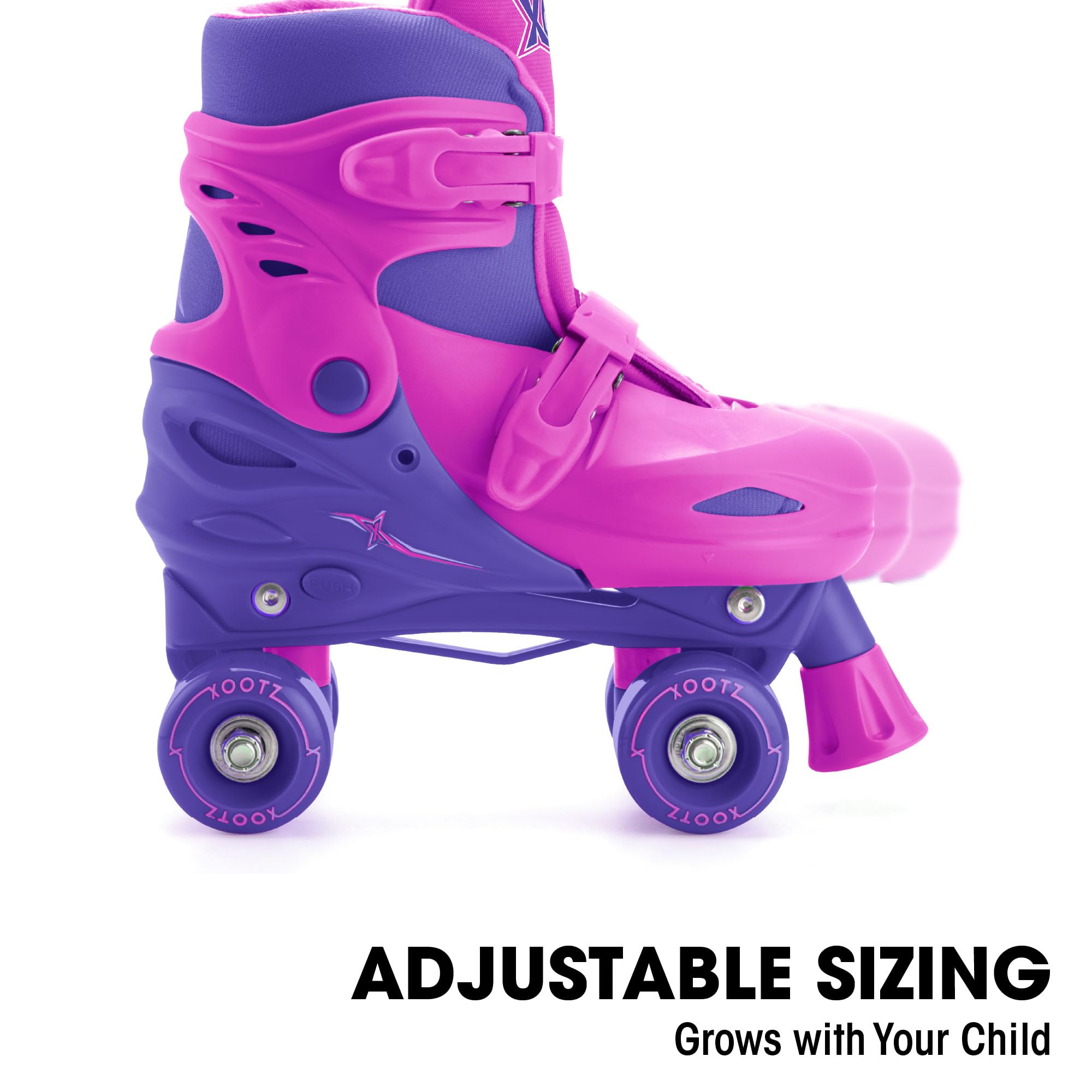 Xootz Kids Quad Skates, Beginner Adjustable Roller Skates