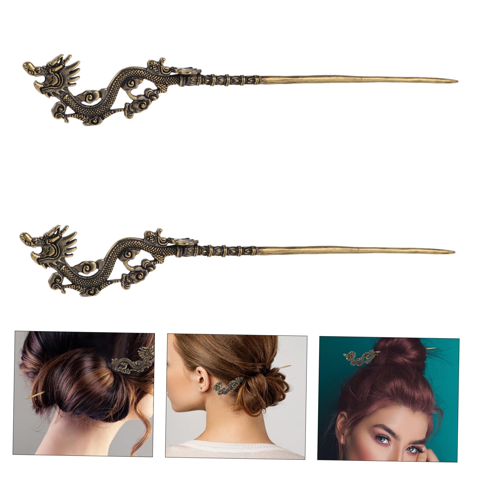 MAGICLULU 6 Stk Handarbeit Teenadel Vintage Haarnadel Haarspangen für Mädchen elegant frisierumhang Tiara Haarklammer Haarnadel Teenadel Messing Kristall Haarstock Antiquität