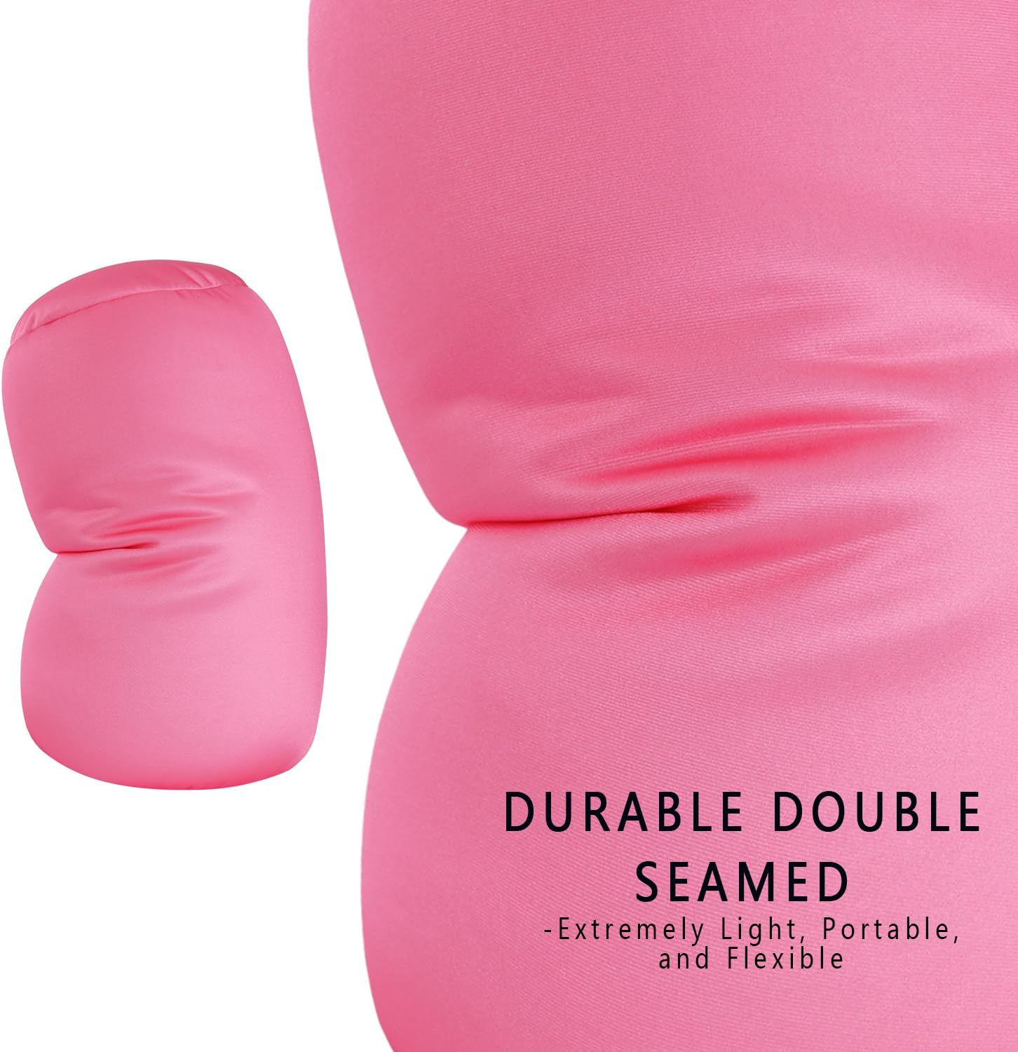 Squishy Microbead Neck Pillow, 7Inch x 12Inch Soft Travel Body Bed Pillow Bean Pillow for Kids Adult Chair Sleeping Car Seat, Fun Dormroom - Image 4