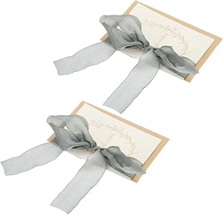 Home and Garden Parts 2 Pcs Wedding Vows Books Vow Card Gold Foil Lettering with Grey Ribbon #CN/251024/03313