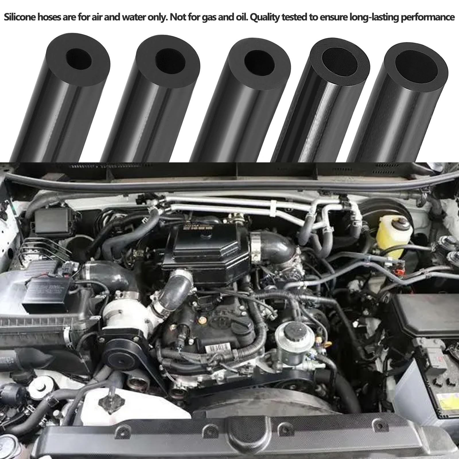 6mm ID Blue Hose 10 Foot Silicone Vacuum Hose - 1/4" ID (6mm) Blue High-Temp Performance Hose 6 In Vacuum Hose - Foto 10