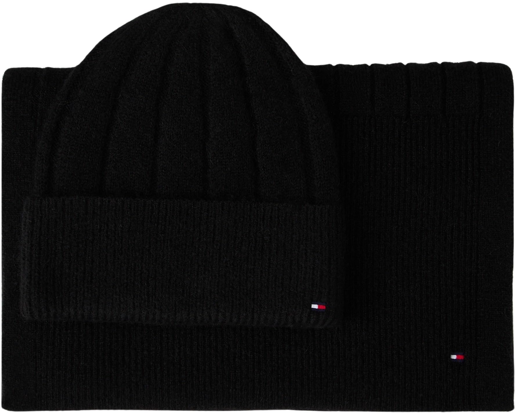 Tommy Hilfiger Damen Th Flag Fluffy Beanie & Scarf Gp Aw0aw17994 Geschenkverpackung (1er Pack)