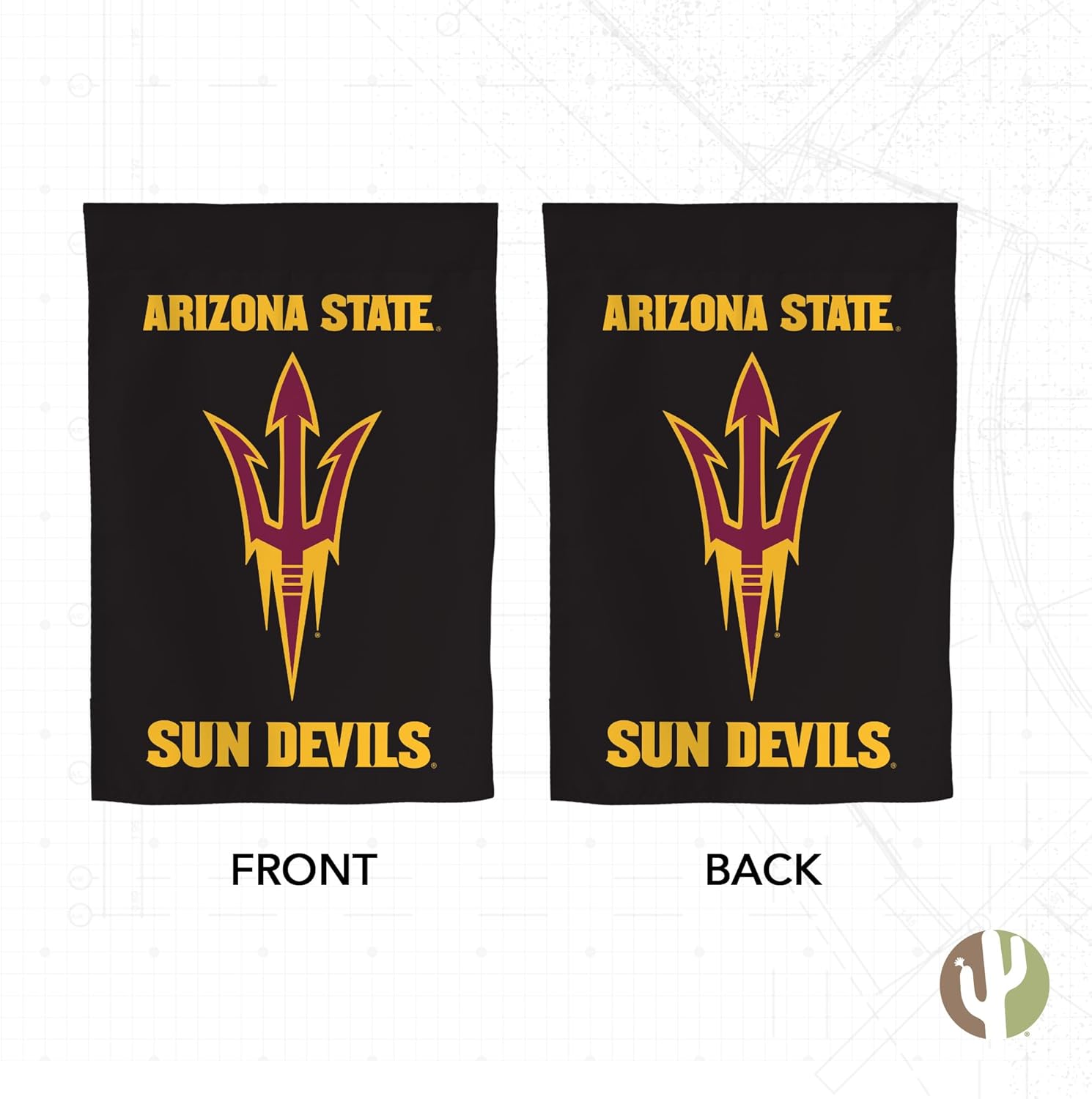 Desert Cactus Arizona State University ASU Garden Flag – 19 x 12 inch Arizona State Sun Devils Banner, For Outdoor Display and Events (Design E) - Image 2