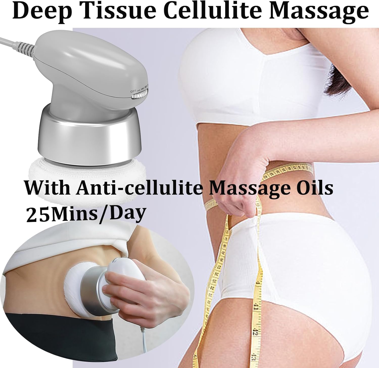 Body Sculpting Machine, Corded Anti Cellulite Massage Tool, Deep Tissue Lymphatic Drainage Handheld Full Body Massage Relaxing SPA Cellulite Oil Apply/ Remover Belly Butt Limbs Tightening Shaping