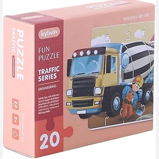 Carole Kilwin KW-3003 Construction Vehicles Puzzle - 20 Pieces boy toys, girl toys, birthday gift, Christmas gift, growth, fun, for kids.
