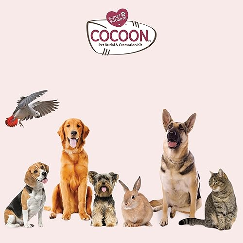 Miniatura 8 de Cocoon - Kit ecológico para ceremonia de entierro y cremación de mascotas (algodón clásico), ataúd para todas las mascotas y razas, perros, gatos,