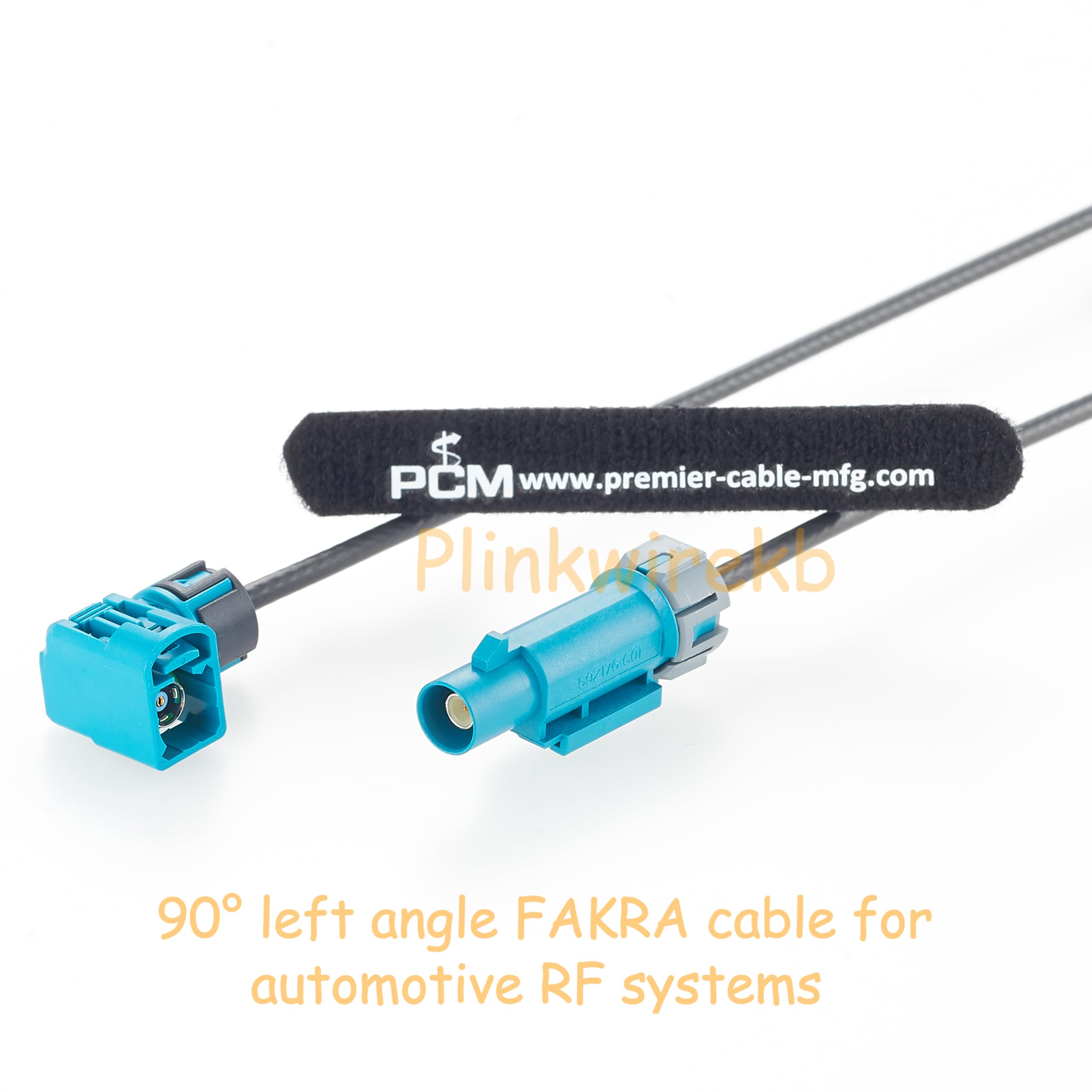 Fakra Câble coaxial coudé à 90° à gauche Code Z femelle vers mâle IP67 étanche 50 ohms Câble d'antenne RF automobile pour l'électronique du véhicule, connexion télématique GNSS CC jusqu'à 3 GHz 2 m