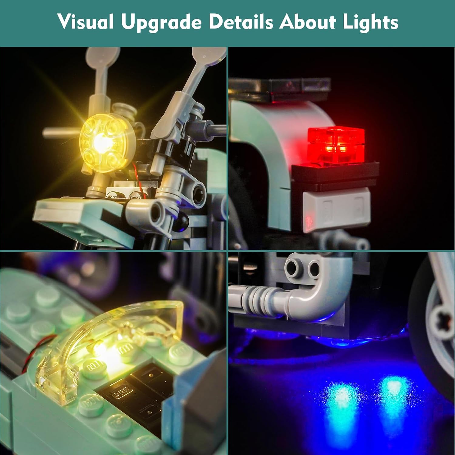 LocoLee Light kit Compatible with Lego 76443 Hagrid & Harry's Motorcycle Ride - No Model Only Light, LED Lighting Accessories Compatible with Lego 76443 Hagrid and Harry's Motorcycle Tour Building Set