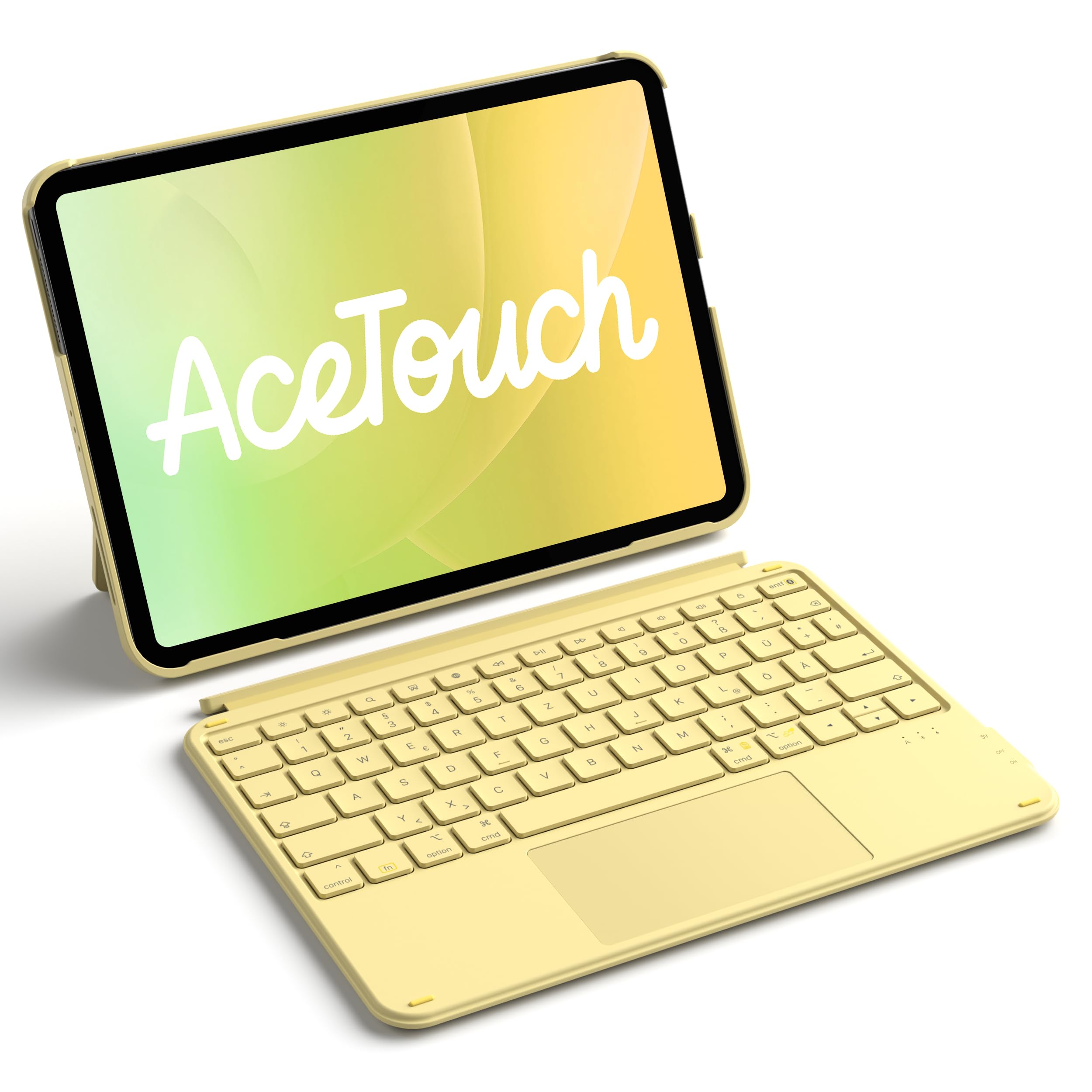Inateck Hülle mit Tastatur Ultraleichte Tastatur für iPad A16/A11 Zoll 2025/11 Zoll, iPad Air 11" M3/M2 (2025/2024), Air 5/4, Pro 11 (4/3/2/1) – Abnehmbare Tastatur mit Touchpad
