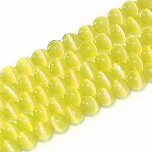 Miniatura 6 de Cuentas de piedra lunar de ojo de gato - Azul aguamarina  0.315 in Aqua Blue 0.315 in